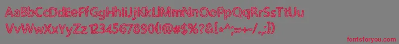 RoughPath Font – Red Fonts on Gray Background