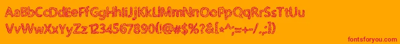 RoughPath Font – Red Fonts on Orange Background