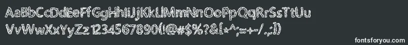 RoughPath Font – White Fonts on Black Background