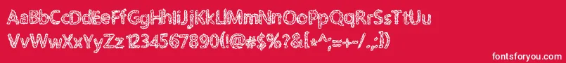 RoughPath Font – White Fonts on Red Background