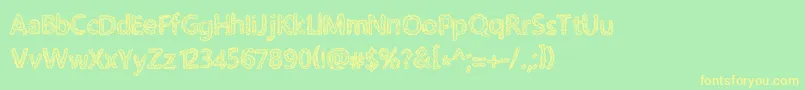 RoughPath Font – Yellow Fonts on Green Background