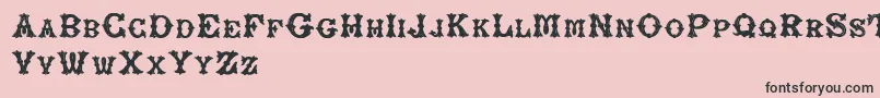 RoughTuscan-Schriftart – Schwarze Schriften auf rosa Hintergrund