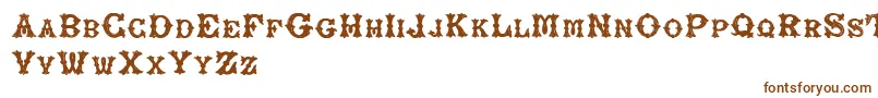 RoughTuscan-fontti – ruskeat fontit valkoisella taustalla