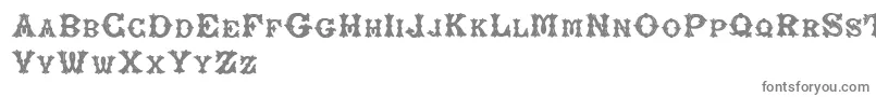 フォントRoughTuscan – 白い背景に灰色の文字