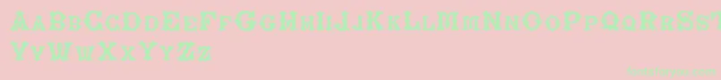 RoughTuscan Font – Green Fonts on Pink Background