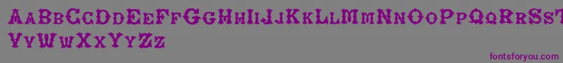 フォントRoughTuscan – 紫色のフォント、灰色の背景