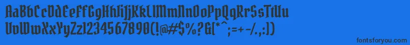 PirataOne-fontti – mustat fontit sinisellä taustalla
