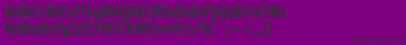 フォントPirataOne – 紫の背景に黒い文字