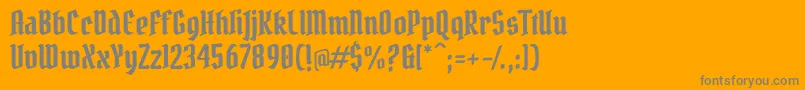 PirataOne Font – Gray Fonts on Orange Background