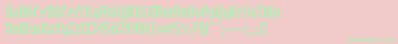 PirataOne Font – Green Fonts on Pink Background