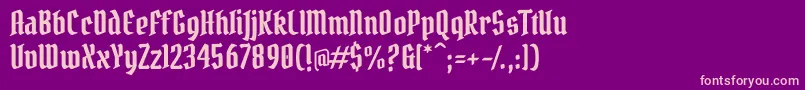 PirataOne Font – Pink Fonts on Purple Background
