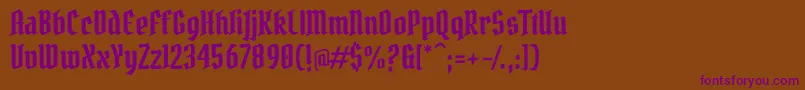 PirataOne Font – Purple Fonts on Brown Background