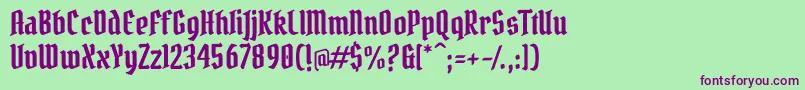 PirataOne Font – Purple Fonts on Green Background