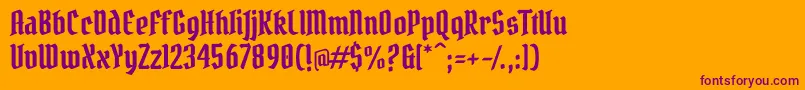 PirataOne Font – Purple Fonts on Orange Background