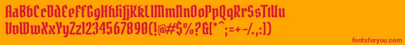 PirataOne Font – Red Fonts on Orange Background