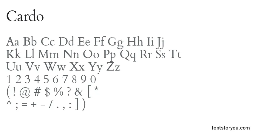 Cardoフォント–アルファベット、数字、特殊文字