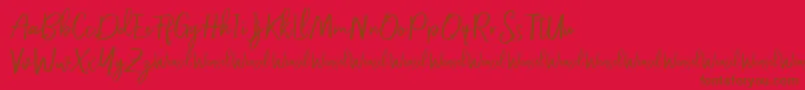 Police Roullet Demo Font – polices brunes sur fond rouge