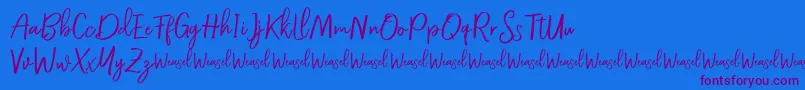 fuente Roullet Demo Font – Fuentes Moradas Sobre Fondo Azul