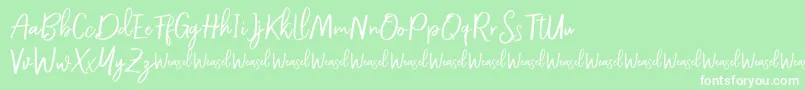 フォントRoullet Demo Font – 緑の背景に白い文字