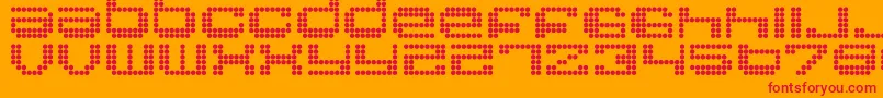 ROUND    Font – Red Fonts on Orange Background