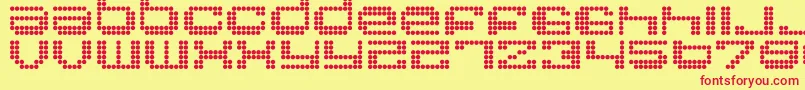 ROUND    Font – Red Fonts on Yellow Background