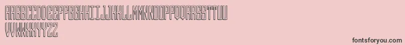 Round 3D Monogram Center Font – Black Fonts on Pink Background