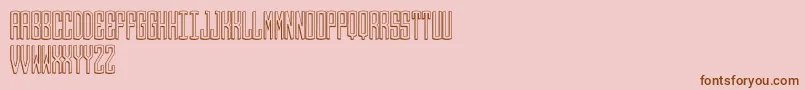 Round 3D Monogram Center Font – Brown Fonts on Pink Background