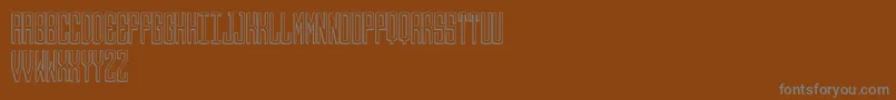 Round 3D Monogram Center Font – Gray Fonts on Brown Background