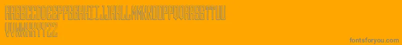 Round 3D Monogram Center Font – Gray Fonts on Orange Background