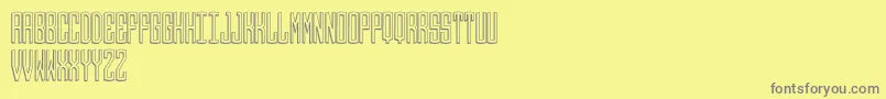Round 3D Monogram Center Font – Gray Fonts on Yellow Background