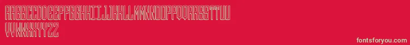Round 3D Monogram Center Font – Green Fonts on Red Background