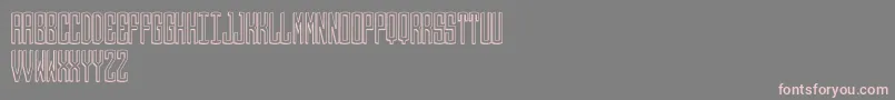 Round 3D Monogram Center Font – Pink Fonts on Gray Background