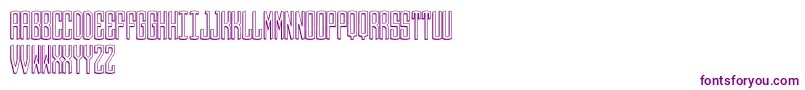 Round 3D Monogram Center Font – Purple Fonts on White Background