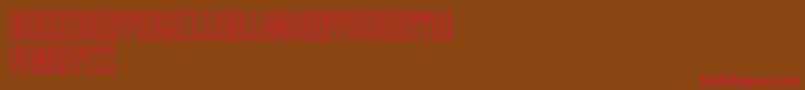 Round 3D Monogram Center Font – Red Fonts on Brown Background