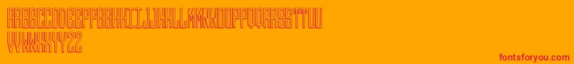 Round 3D Monogram Center Font – Red Fonts on Orange Background