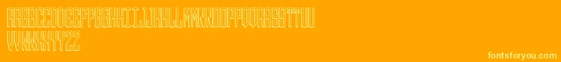 Round 3D Monogram Center Font – Yellow Fonts on Orange Background