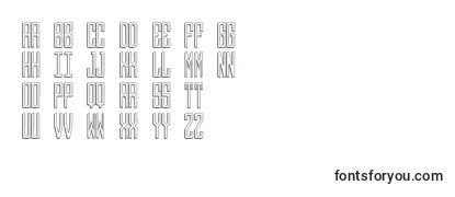 Round 3D Monogram Center Font
