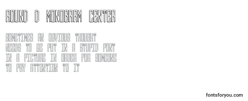 Round 3D Monogram Center フォントのレビュー