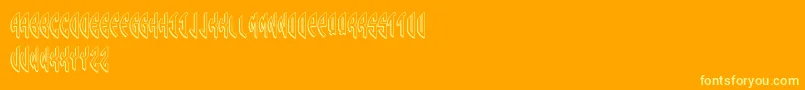 Round 3D Monogram Left Font – Yellow Fonts on Orange Background