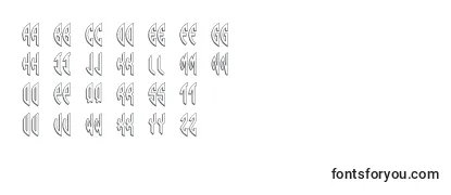 Round 3D Monogram Left Font