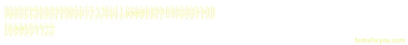 Czcionka Round 3D Monogram Right – żółte czcionki