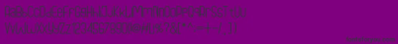 フォントRound Light – 紫の背景に黒い文字