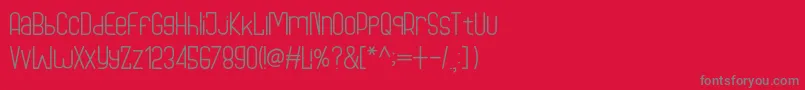 Round Light Font – Gray Fonts on Red Background