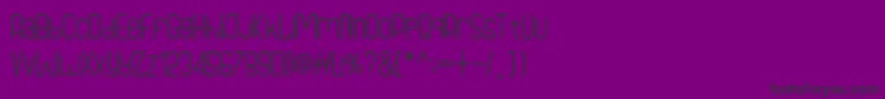 Round Light-Schriftart – Schwarze Schriften auf violettem Hintergrund