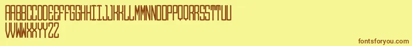 Round Monogram Center Font – Brown Fonts on Yellow Background