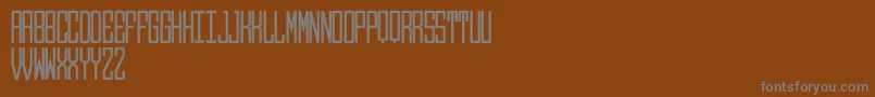 フォントRound Monogram Center – 茶色の背景に灰色の文字