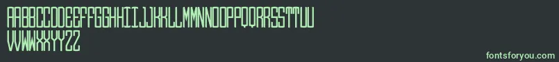 Round Monogram Center Font – Green Fonts on Black Background