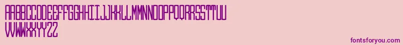 Round Monogram Center Font – Purple Fonts on Pink Background