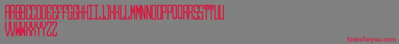 Round Monogram Center Font – Red Fonts on Gray Background