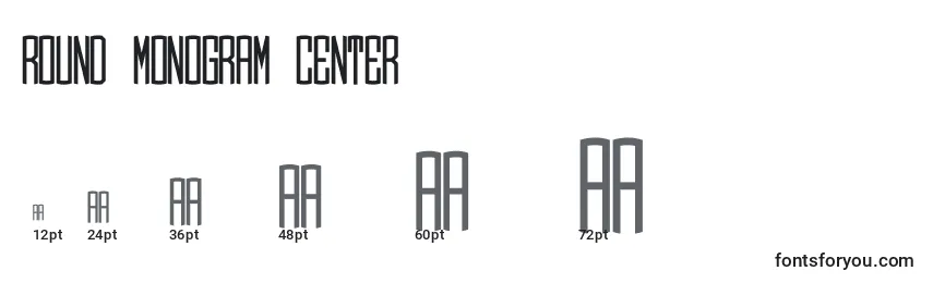 Round Monogram Center Font Sizes